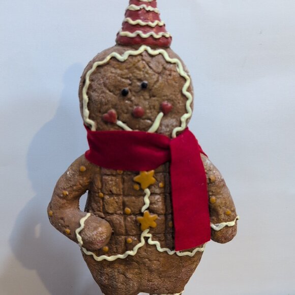 Gingerbread Man with Hat Christmas Holiday Decoration 16" Tall - Picture 2 of 6